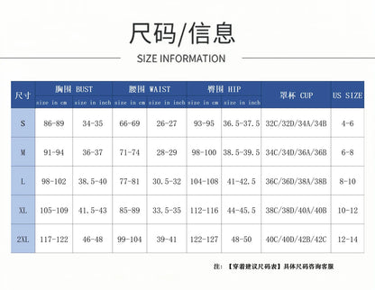 Size information chart for women&