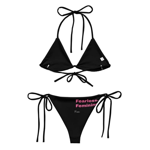 All-over print recycled string bikini